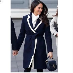 NWOT J Crew Tipped Italian Wool Stadium Cloth Coat Nello Gori Mill Sz 4